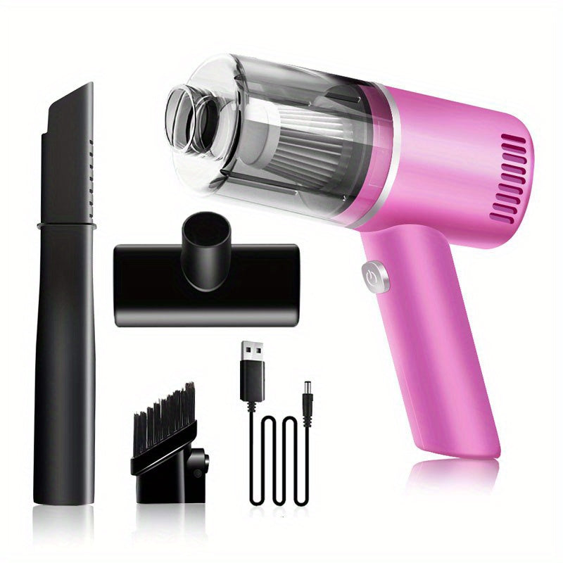 Portable Wireless Car Vacuum Cleaner Rechargeable Pink