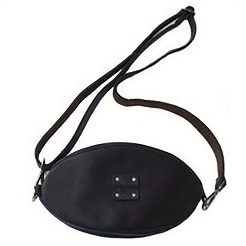 Cowhide Rugby Bag Men's Retro Crossbody Small Bag Leather Shoulder Bag