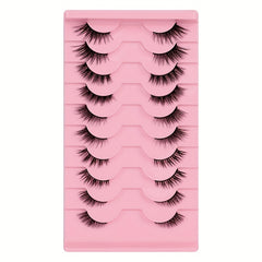 10 Pairs Fox Eye Style Natural False Eyelashes