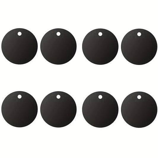 8pcs Metal Plate for Magnetic Car Mount Phone Holder, Full Adhesive, Round