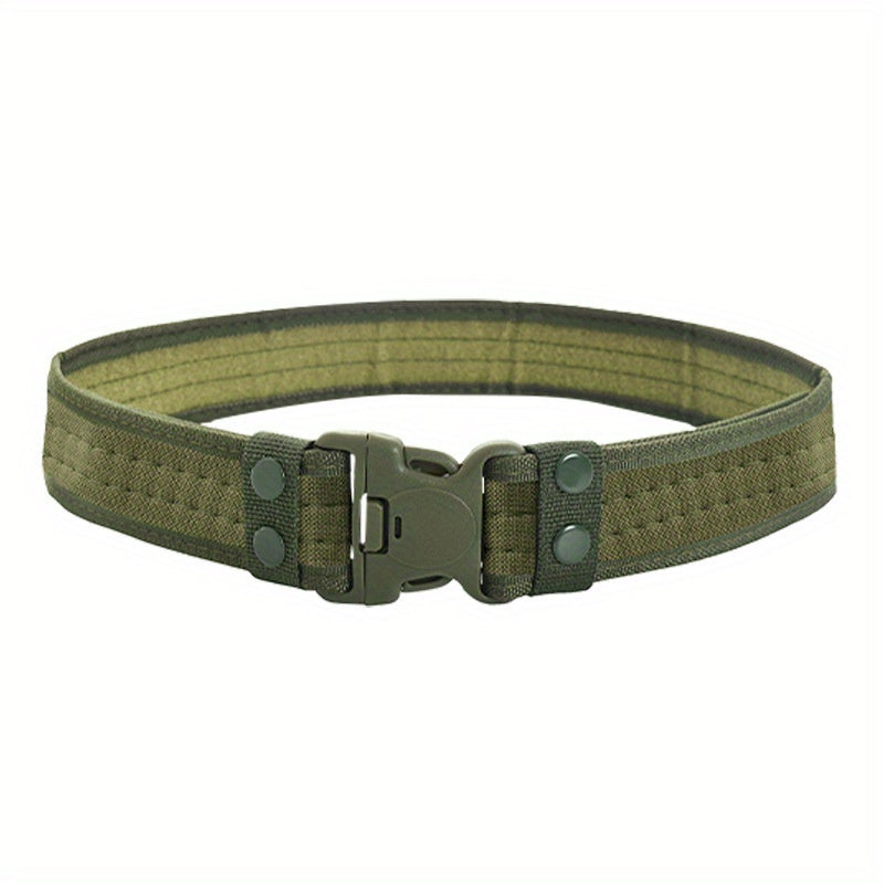 Tactical Belt Outdoor Military Training Belt Plastic Insert Buckle Canvas Belt