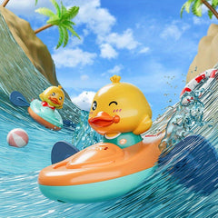 Swimming Ducks Bath Toys Non Toxic Manual Rowing Yellow Duck Designs