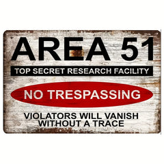 Area 51 No Trespassing Military Vintage Retro Metal Sign Aluminum Sign