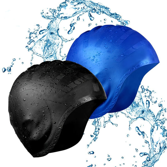 Silicone Swimming Cap with Ear Protection for Men and Women
