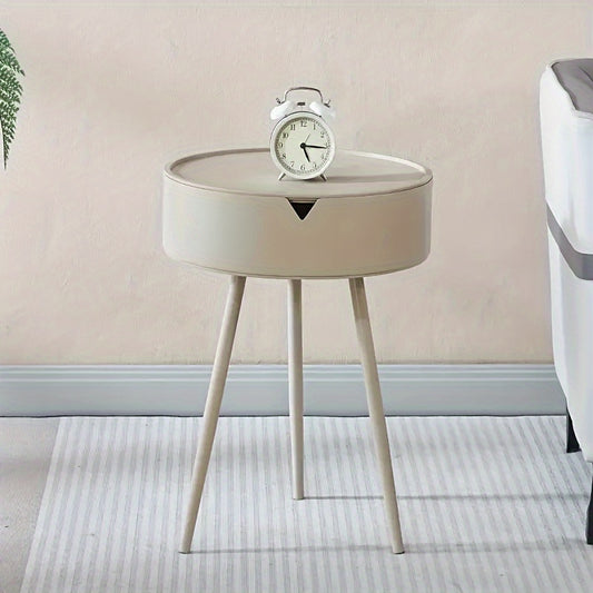 Creamy Wind Bedside Cabinet Modern Household Bedroom Small Bedside Storage Cabin