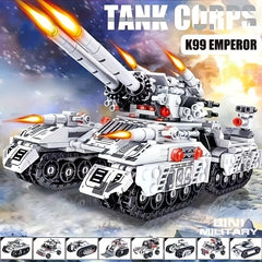 1628pcs Military Tank 8 in 1 Assembly Model High Difficulty Study Room Decor