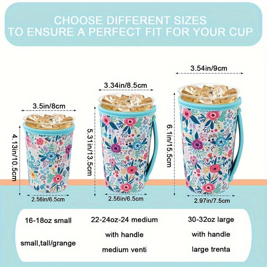 3pcs Colorful Can Cup Protective Cover Anti-scald Sleeve With Handle