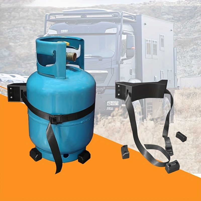 RV Gas Cylinder Fixing Seat with Ground Foot Gas Tank Bracket