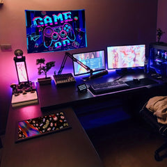 Fluorescent UV Light Tapestry Wall Hanging - Game Night Party Design
