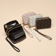 Urban Clutch Wallet with Multiple Card Slots & Double Zip