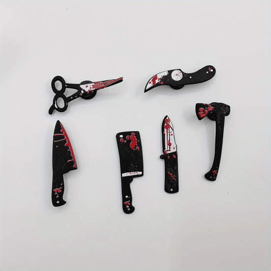 6 Pcs Dark Horror Simulation Halloween Accessories Set