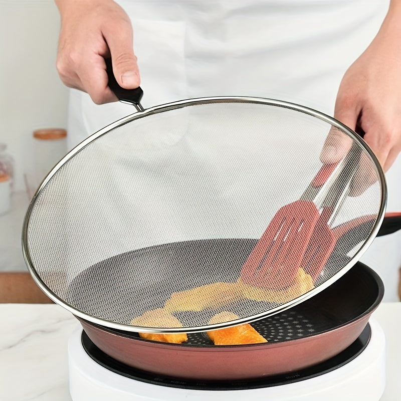 Stainless Steel Splatter Screen for Frying Pan, Rust-Proof Anti-Sputtering Mesh