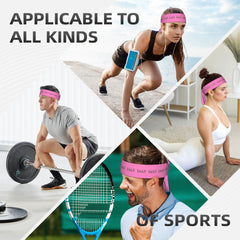 Bright Pink Non Slip Workout Headband Sweat Wicking Stretchy & Breathable