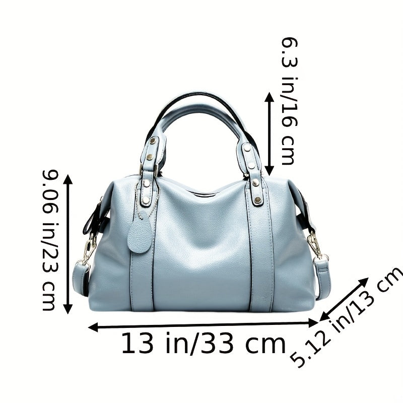 Soft Leather Tote Bag Large Capacity Shoulder Crossbody Bag