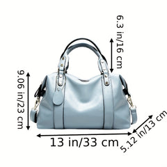 Soft Leather Tote Bag Large Capacity Shoulder Crossbody Bag
