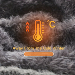 Men's Plush Wool Knitted Hat Winter Thick Warm Cap