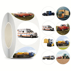 500 Stickers roll Engineering Car Self adhesive Sticker Label Decorative Label