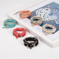 Colorful Bohemian Beaded Bracelet Stackable Hand Jewelry