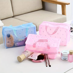 Floral Pattern Travel Toiletry Bag Waterproof Cosmetic Storage Pouch