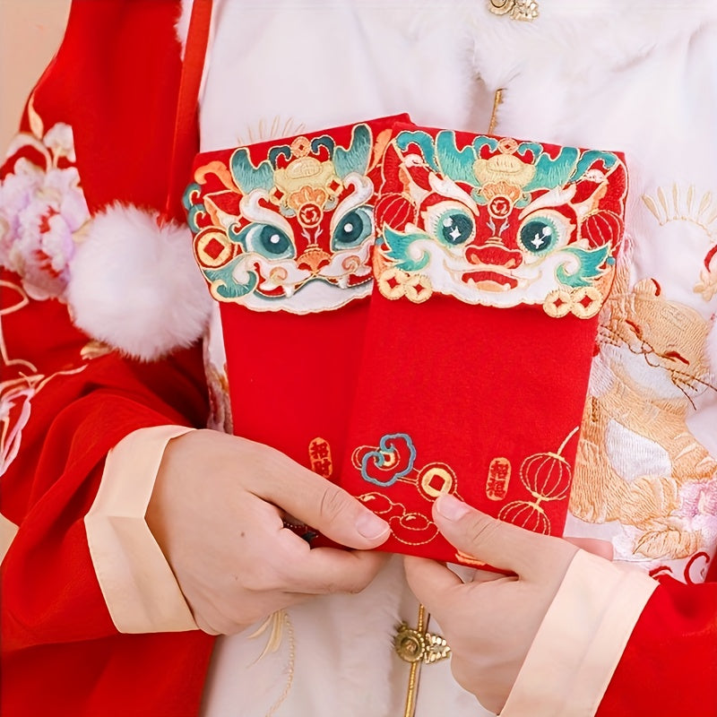 Year Of The Dragon Wedding Cartoon Fabric Red Envelope Gift