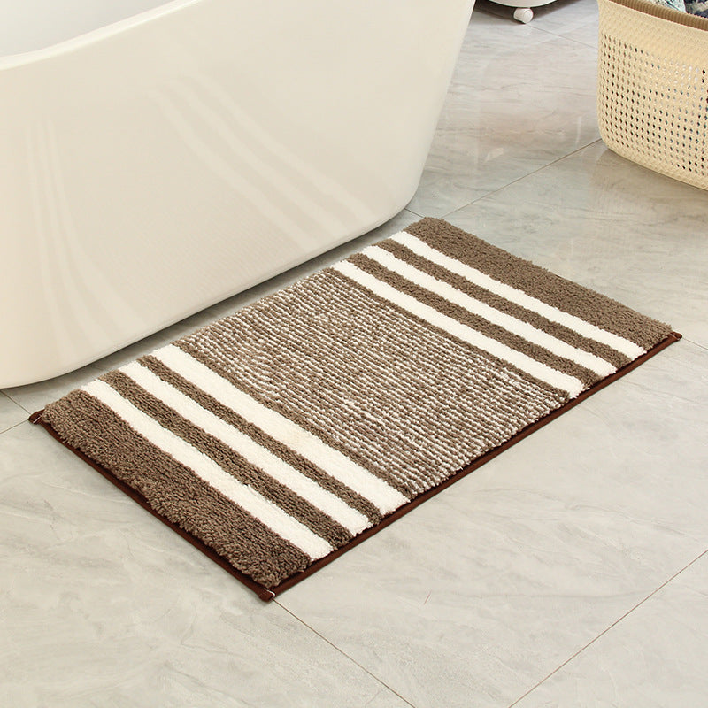 Absorbent Non Slip Bathroom Floor Mat Thickened High Plush Carpet