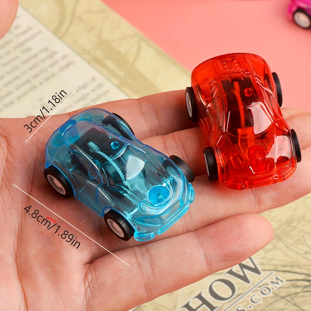 10pcs Transparent Pull Back Small Car Inertia Small Toy Kindergarten Small Gift