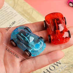 10pcs Transparent Pull Back Small Car Inertia Small Toy Kindergarten Small Gift