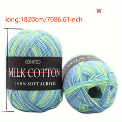 Soft 3 Strands Milk Cotton for Crochet Knitting 50g