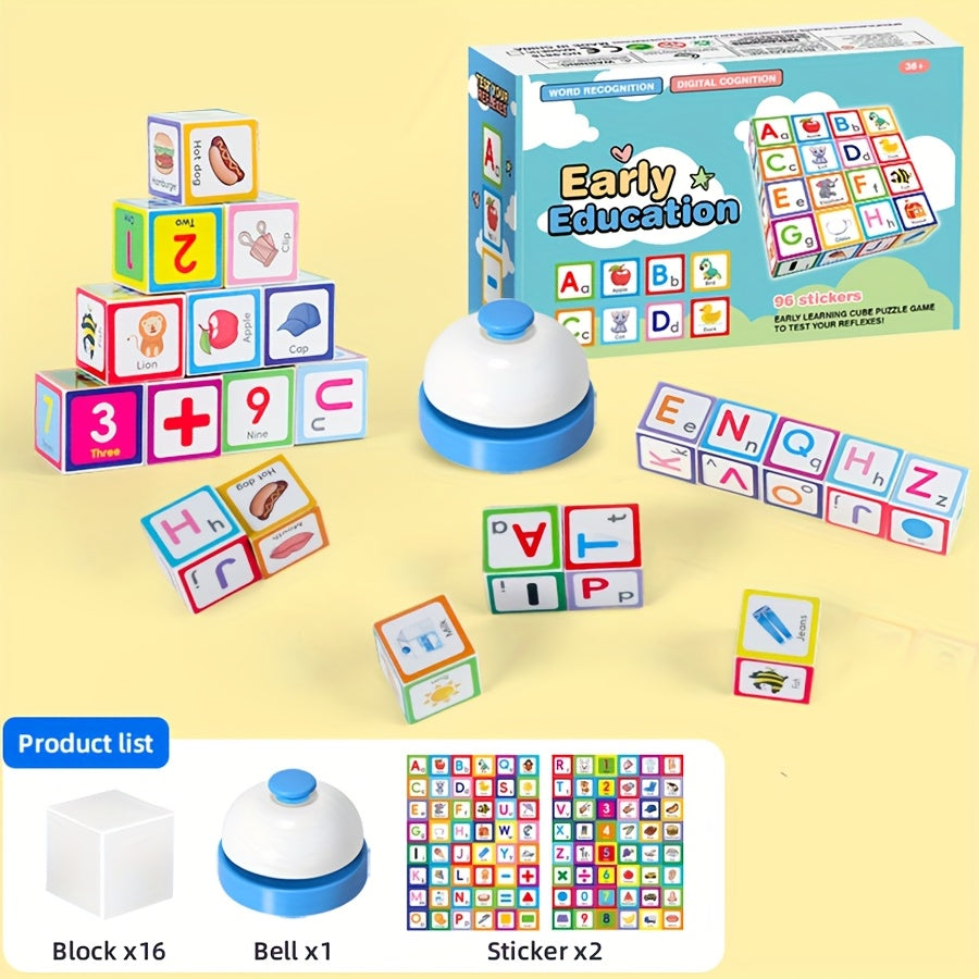 Kids' Letter Building Blocks Game And Intelligence Table Game Toy
