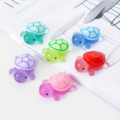 6pcs Glow in the Dark Turtle Figurines for Room Decor