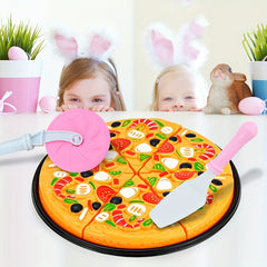 11pcs Kids Pretend Play Food Set Realistic Pizza & Western Cuisine Toys