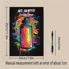 Graffiti Coloring Book for Adults, Mindfulness Relaxation