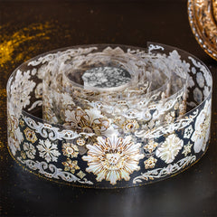 Pet Tape 9In Retro Flower Border Journal Decoration Sticker