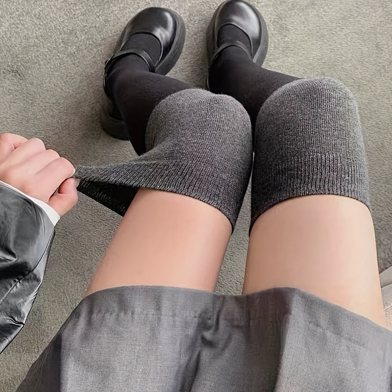 Colorblock Thigh High Socks Women's Stockings
