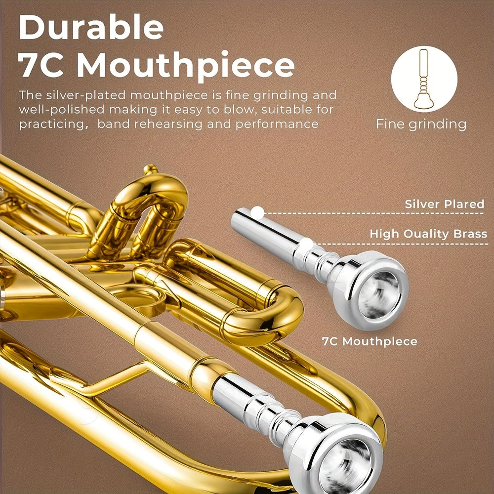 KALUOLIN TR8335 Professional B flat Trumpet Brass Lacquered Instrument