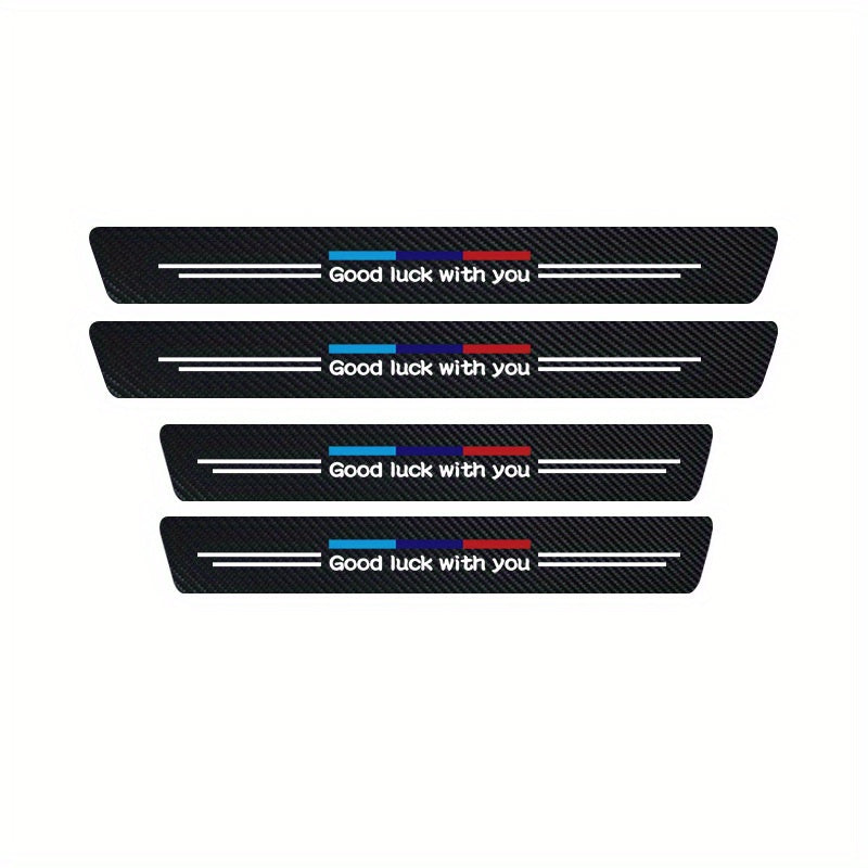 4 Pack Car Threshold Strip Anti-Stamping Door Welcome Foot Pedal Protection