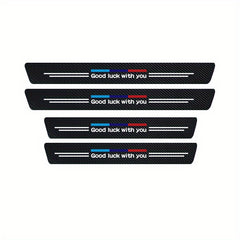 4 Pack Car Threshold Strip Anti-Stamping Door Welcome Foot Pedal Protection