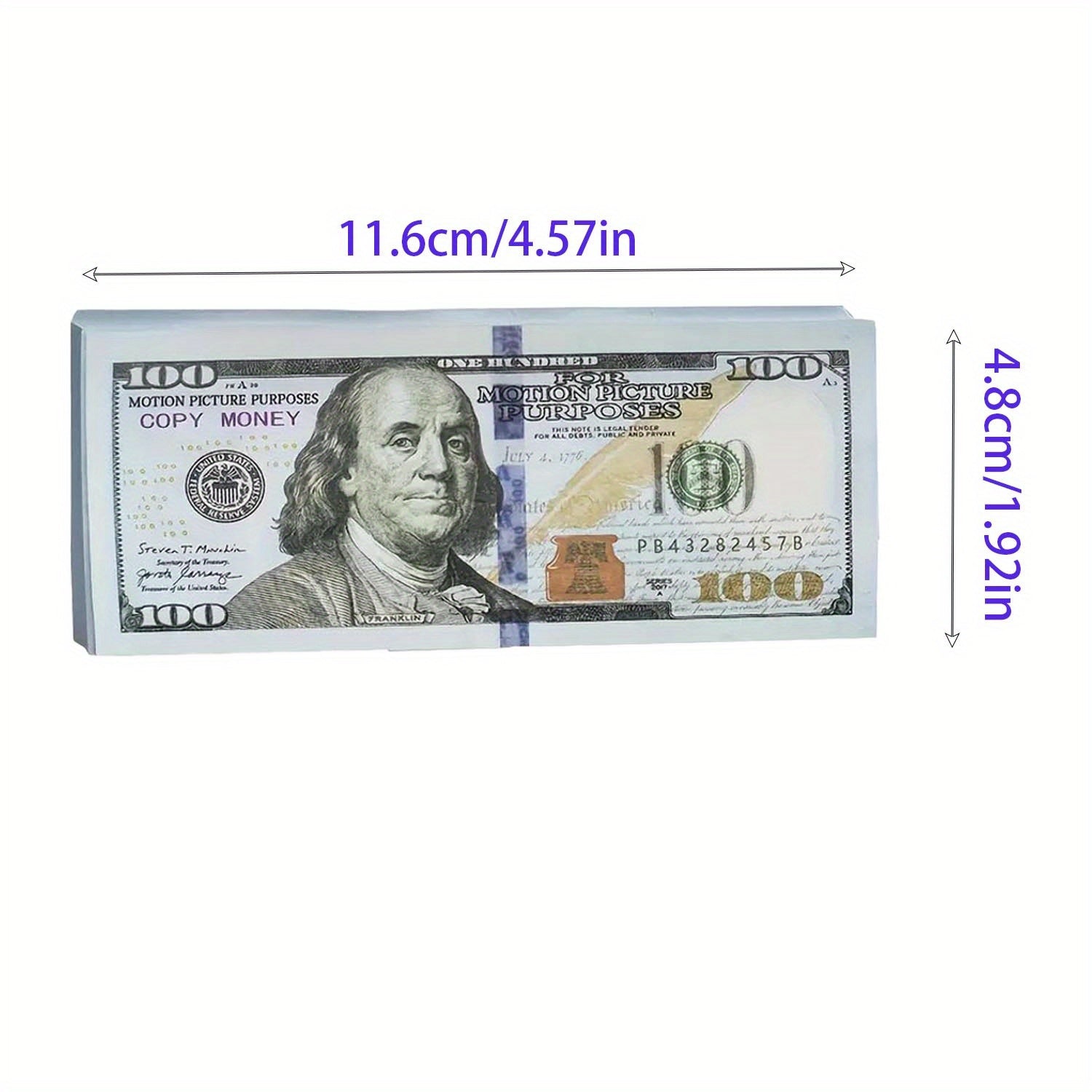 100 300 500 700pcs Movie Props Money Realistic 100 Dollar Bill Bill Props