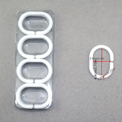 12pcs C Shaped Curtain Rings with Single Hook for Shower Curtains