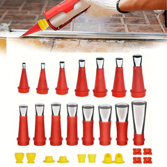 27pcs Reusable Stainless Steel Caulking Nozzle Applicators Kit