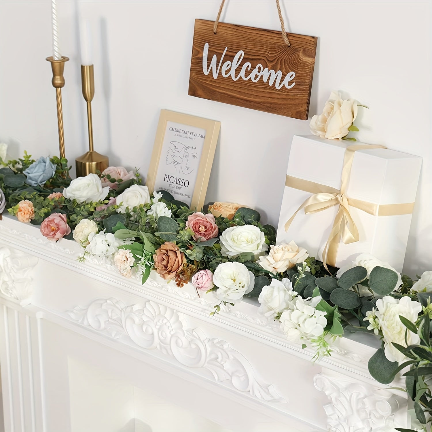 Artificial Eucalyptus Garland with Seeds - Wedding Home Decor Baby Shower