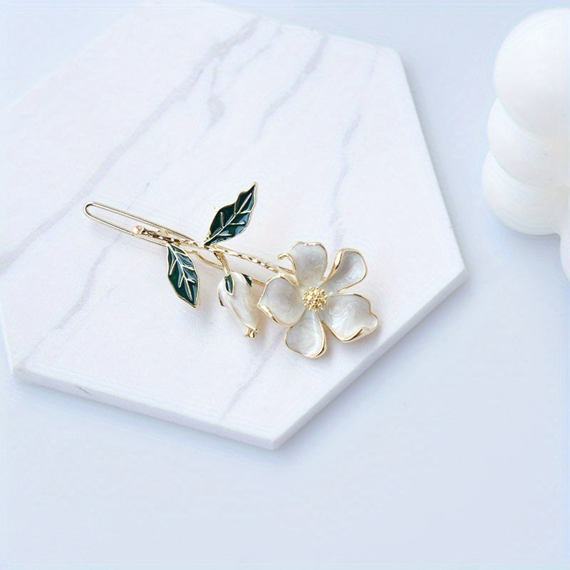 Flower Shaped Hair Pin Barrette Style Headdress for Women Girls