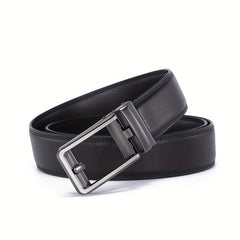 High-end Men's Leather Belt with Automatic Buckle