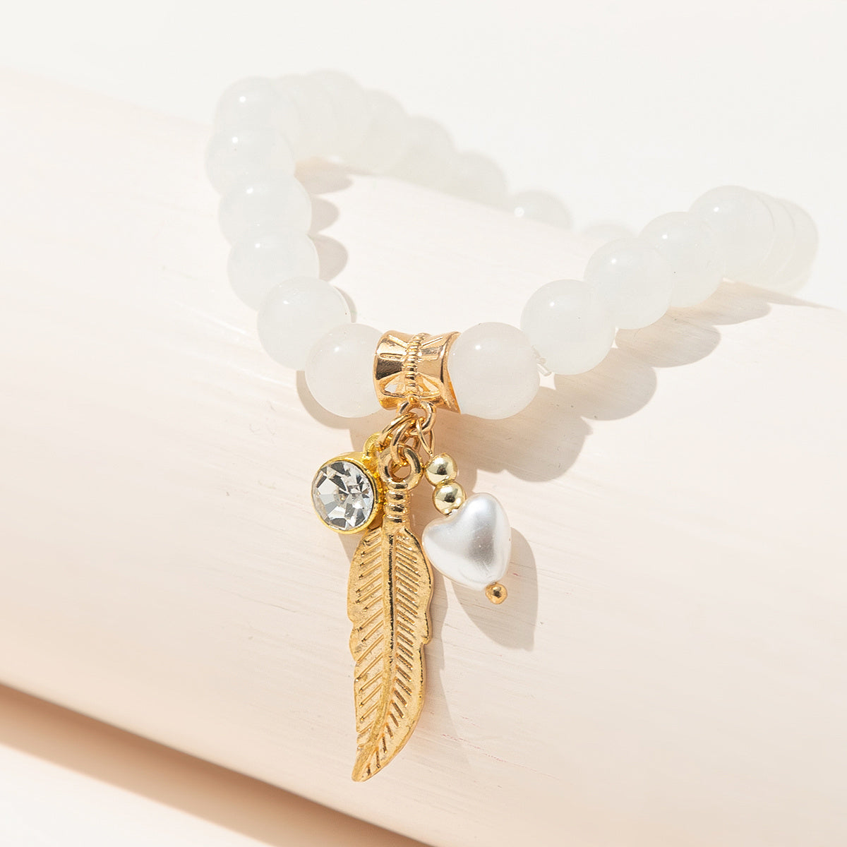 Jade Crystal Beaded Bracelet for Women