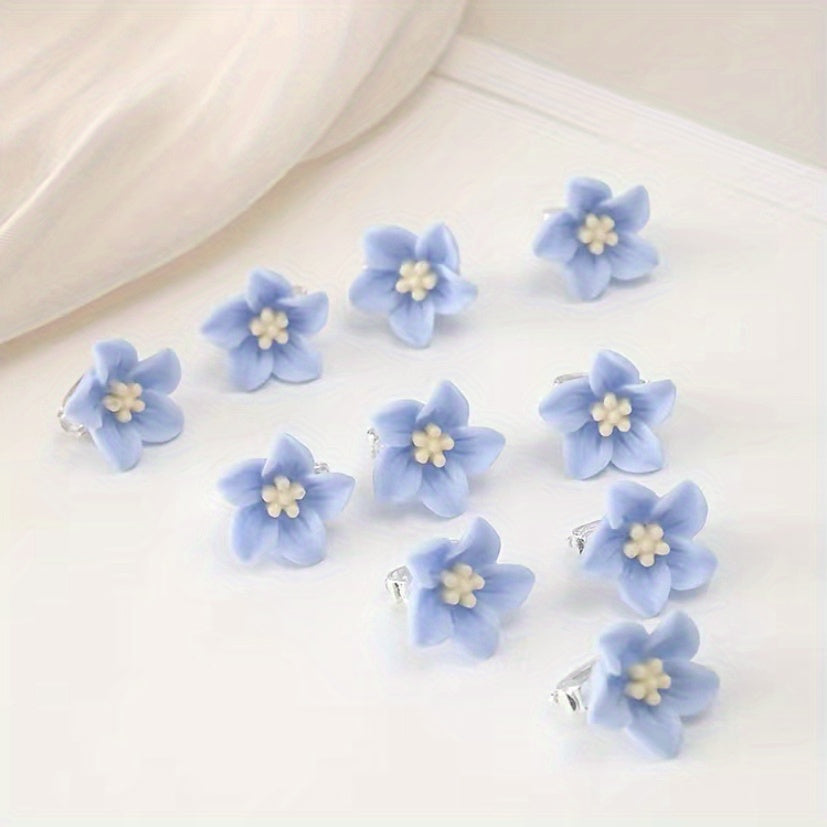 10pcs Flower Hair Clips for Baby Girls - Perfect for Parties & Holidays