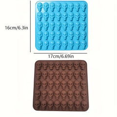 Halloween Skull Chocolate Mold Ice Cube Tray Silicone Kitchen Gadget