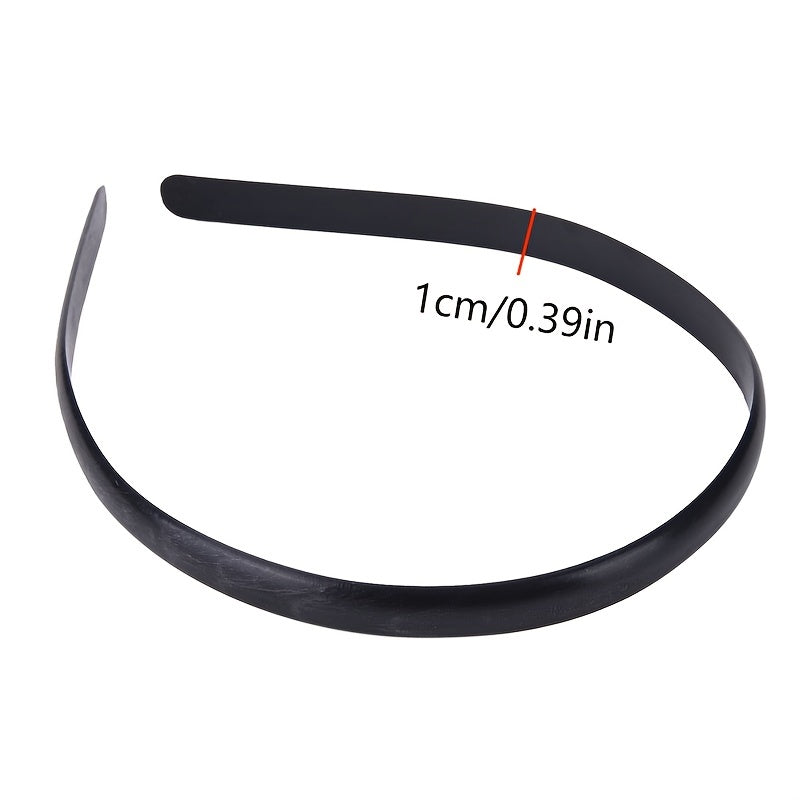 10pcs Plastic Hair Band No Teeth Solid Headband Hair Accessory