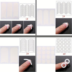 French Manicure Nail Stickers Self Adhesive Tips Guides