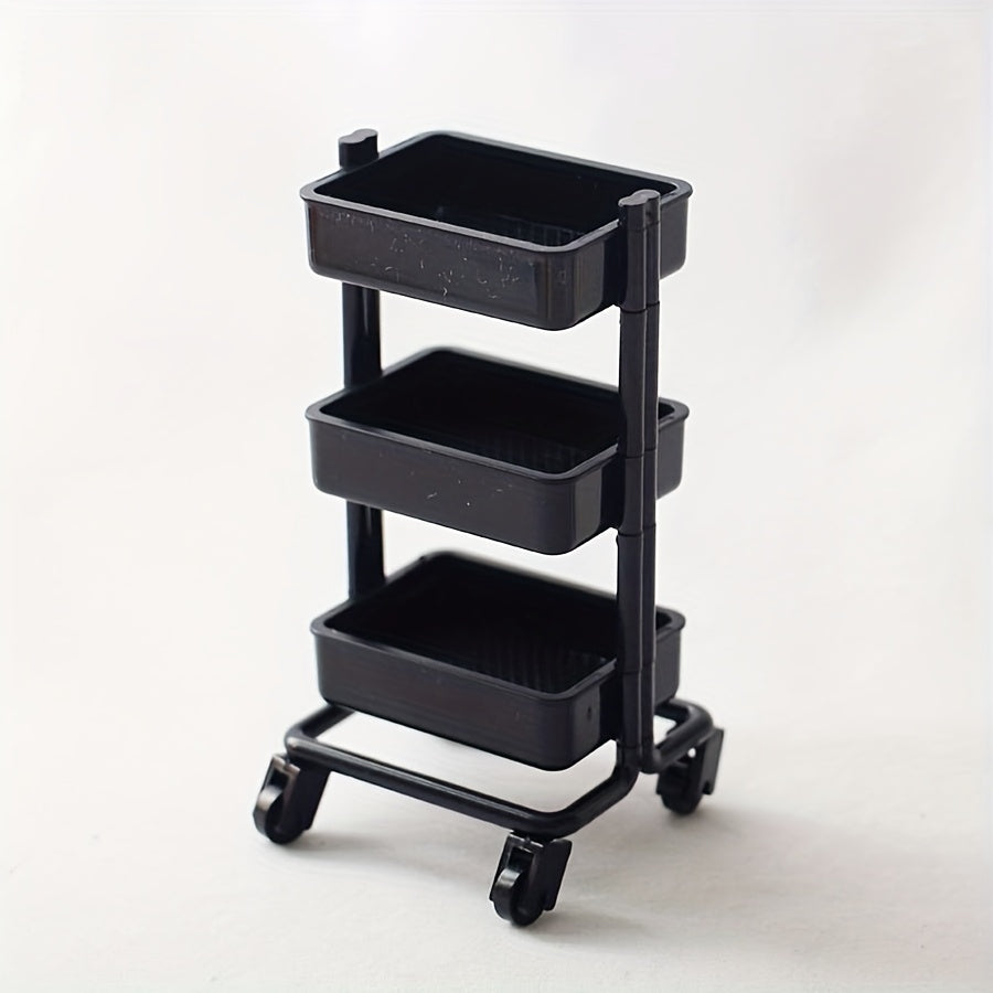 3 Tier Rolling Utility Cart for Dollhouse DIY Accessories