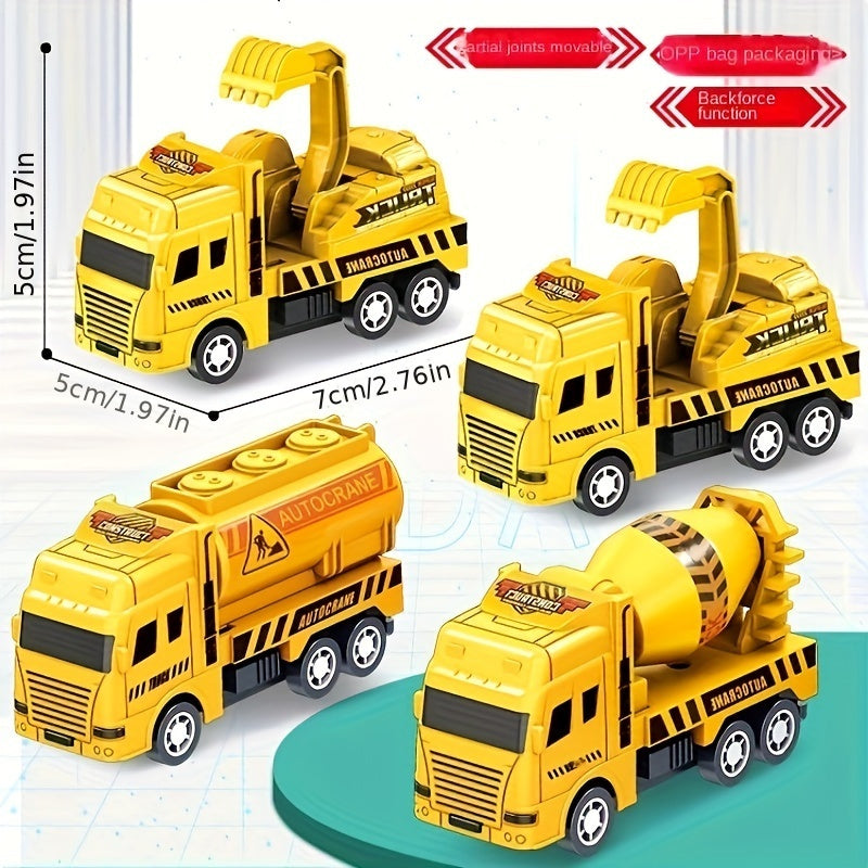 2pcs Engineering Car Inertial Puzzle Mini Toy Creative Boy Gift